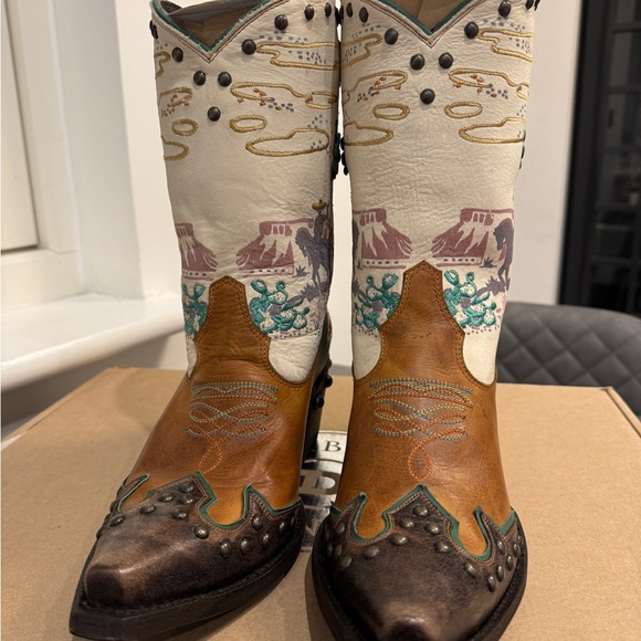 ULTRA RARE Double D Ranch El Paso Boots Honey Cowboy Boots Size 7.5 MSRP $1,250 - Picture 7 of 7